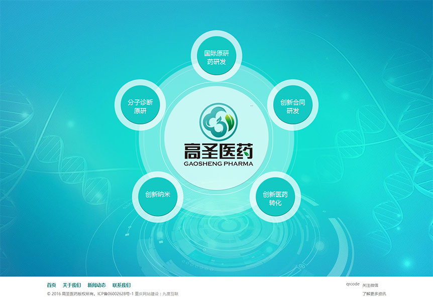 高圣医药网站截图